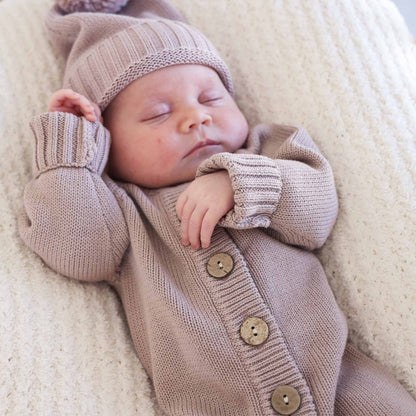 Knit Sweater Button Romper | Iris