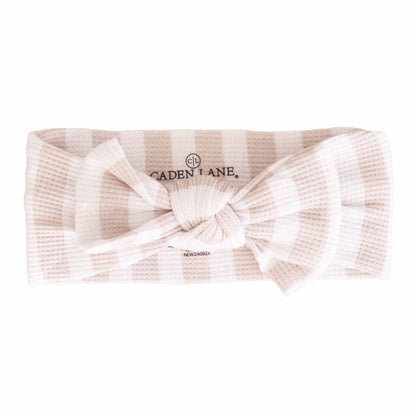 Bamboo Waffle Knit Large Bow Headwraps