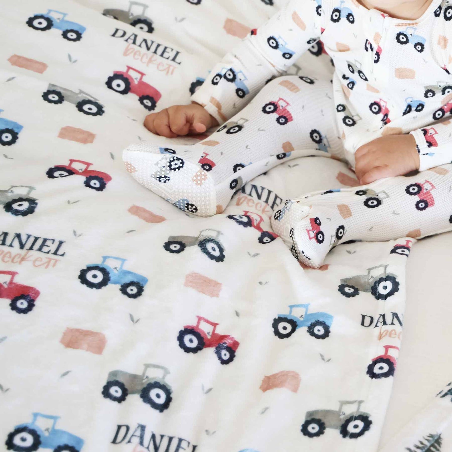 Little Farmer Personalized Kids Blanket