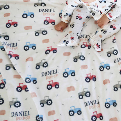 Little Farmer Personalized Kids Blanket
