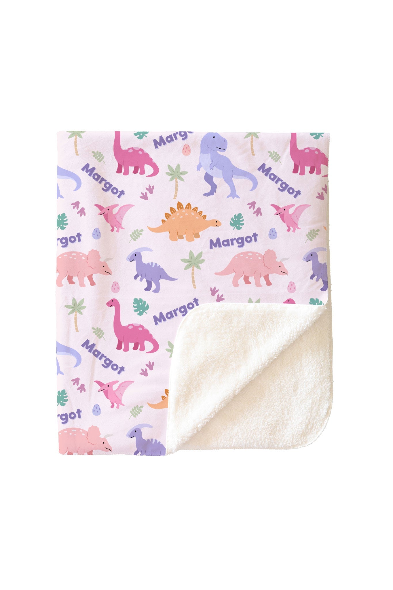 Personalized Kids Blanket | Little Fossil Pink