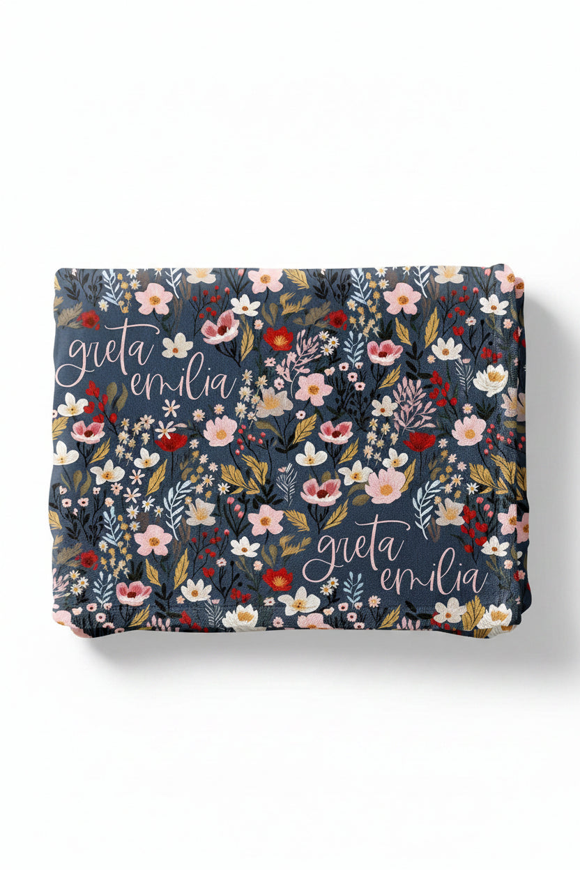 Midnight Meadow Personalized Kids Blanket