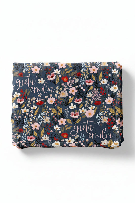 Midnight Meadow Personalized Kids Blanket