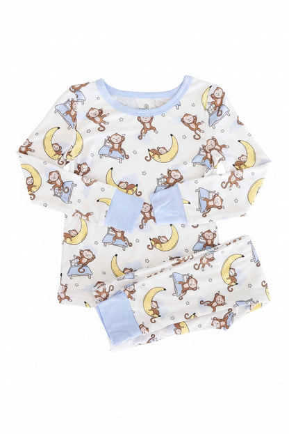 Monkey See, Monkey Snooze Two Piece Pajama Set