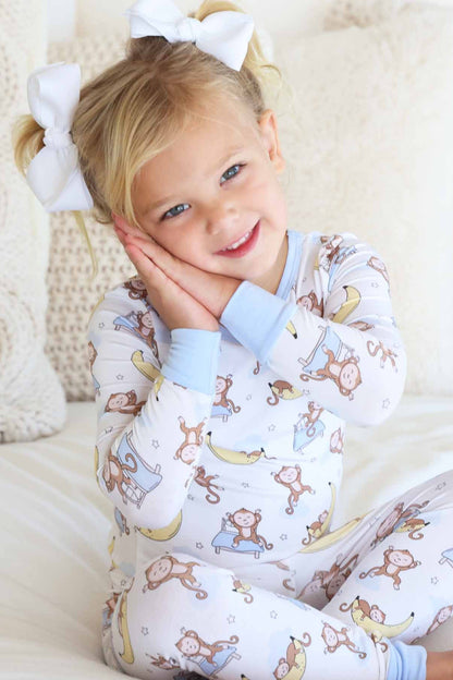 Monkey See, Monkey Snooze Two Piece Pajama Set