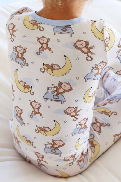 Monkey See, Monkey Snooze Two Piece Pajama Set