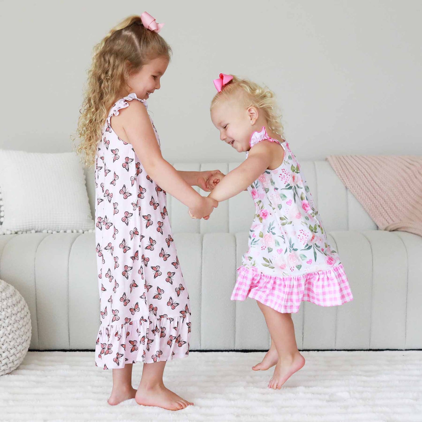 Girls' Full Length Ruffle Nightgown | In Bloom