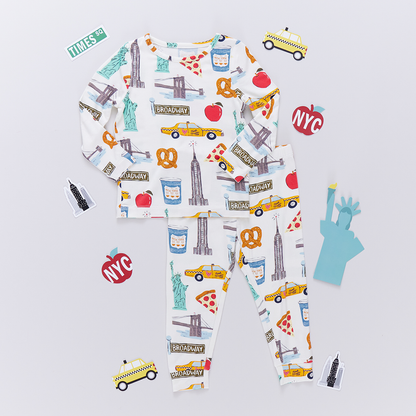 Kids Bamboo PJ Set - NYC