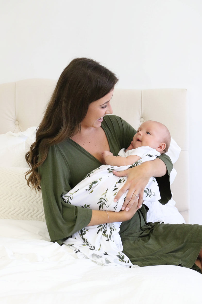 Bamboo Knit Maternity Robe | Solids