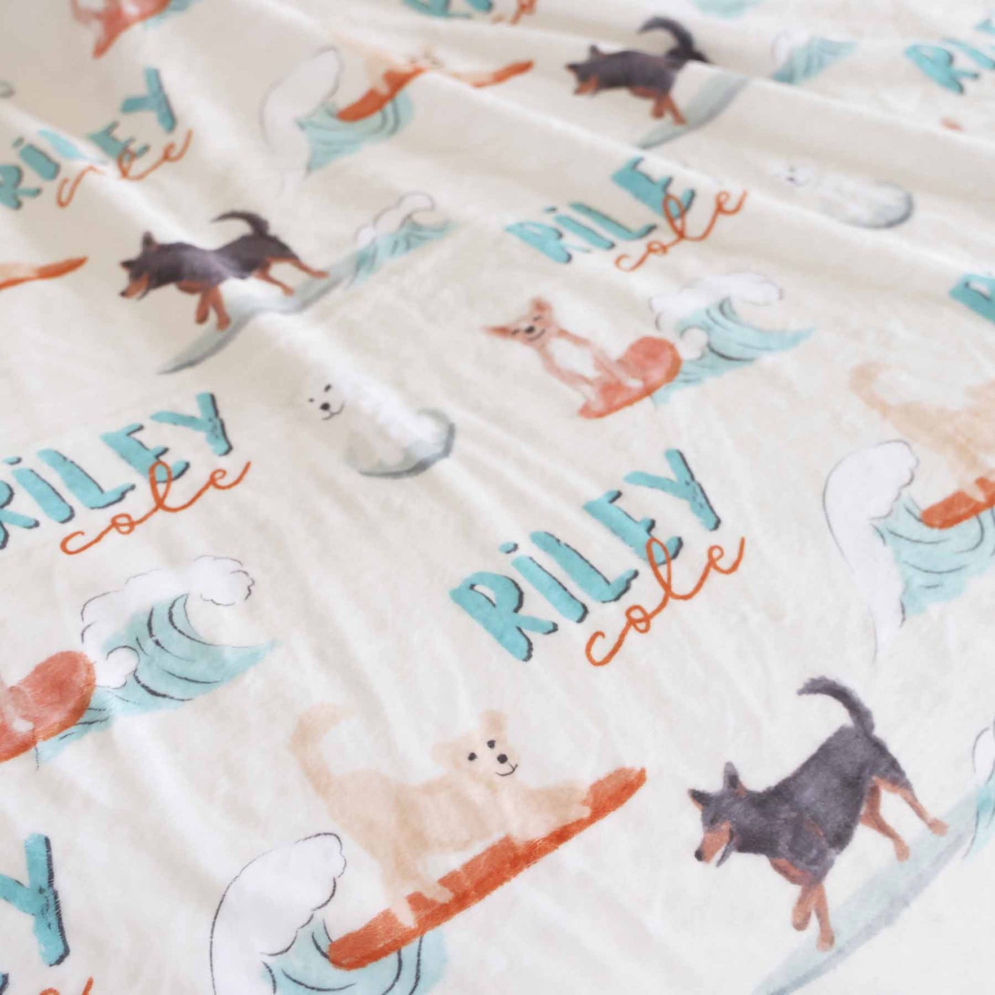 Paddle Pups Personalized Kids Blanket