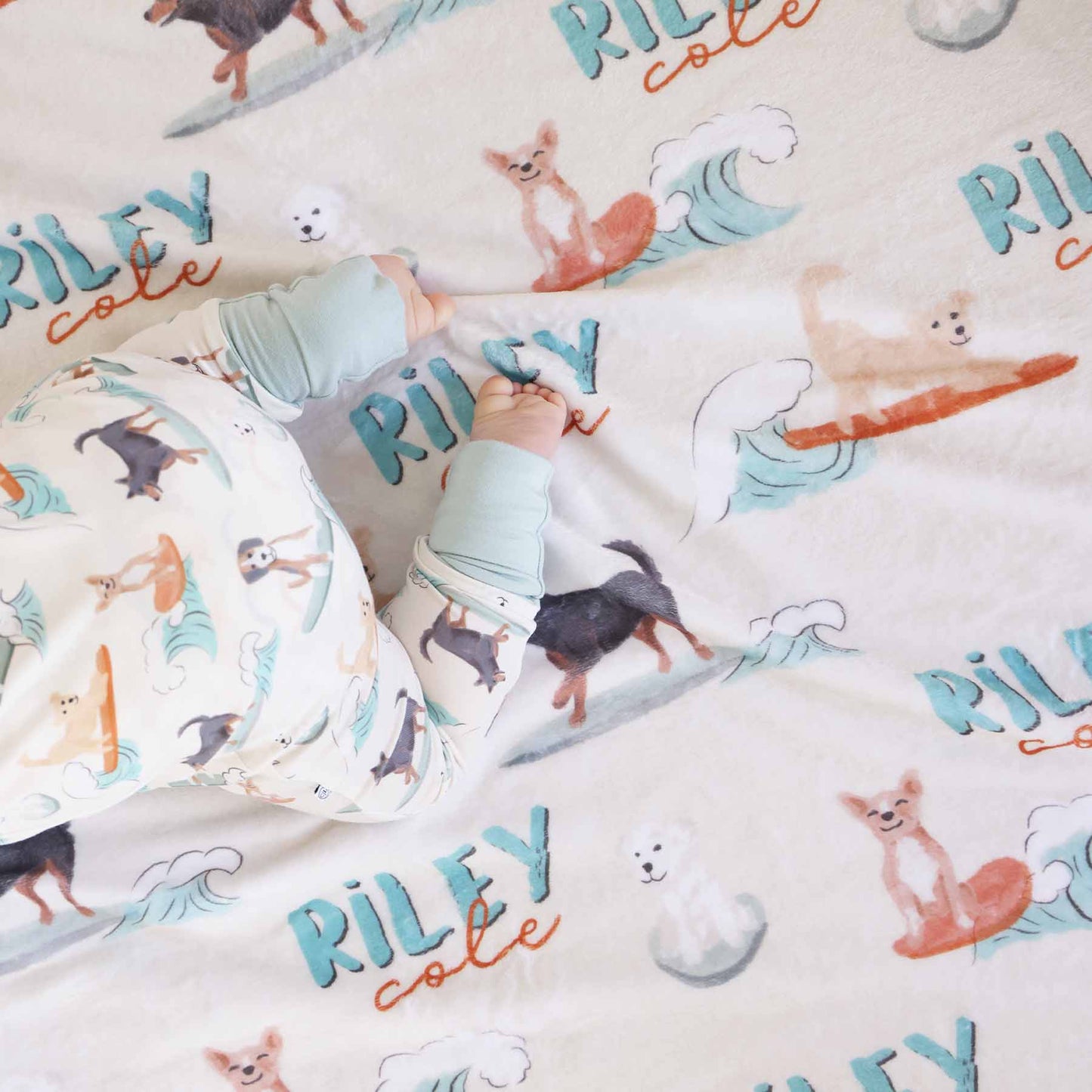 Paddle Pups Personalized Kids Blanket