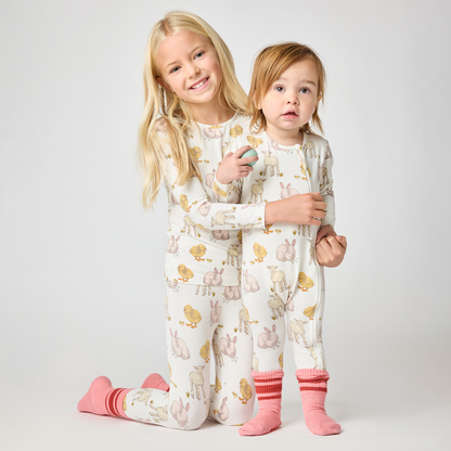 Baby Bamboo Romper - Easter Friends