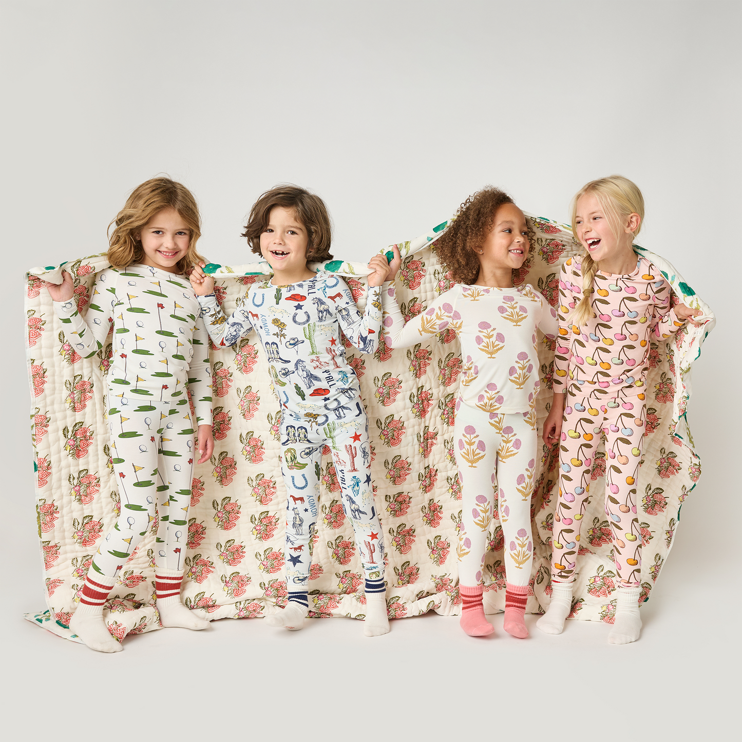 Kids Bamboo PJ Set - Lavender Dandelion