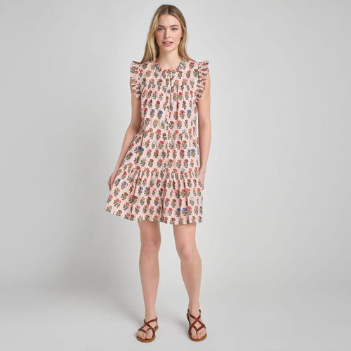 Womens Kalani Dress - Multi Flower Drop