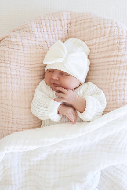 Organic Cotton Gauze Swaddle Blanket | Pearl
