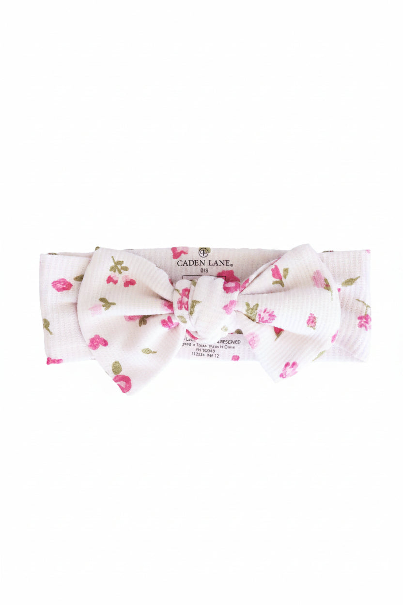 Bamboo Waffle Knit Large Bow Headwraps