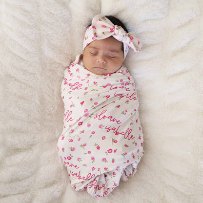 Bamboo Waffle Knit Large Bow Headwraps