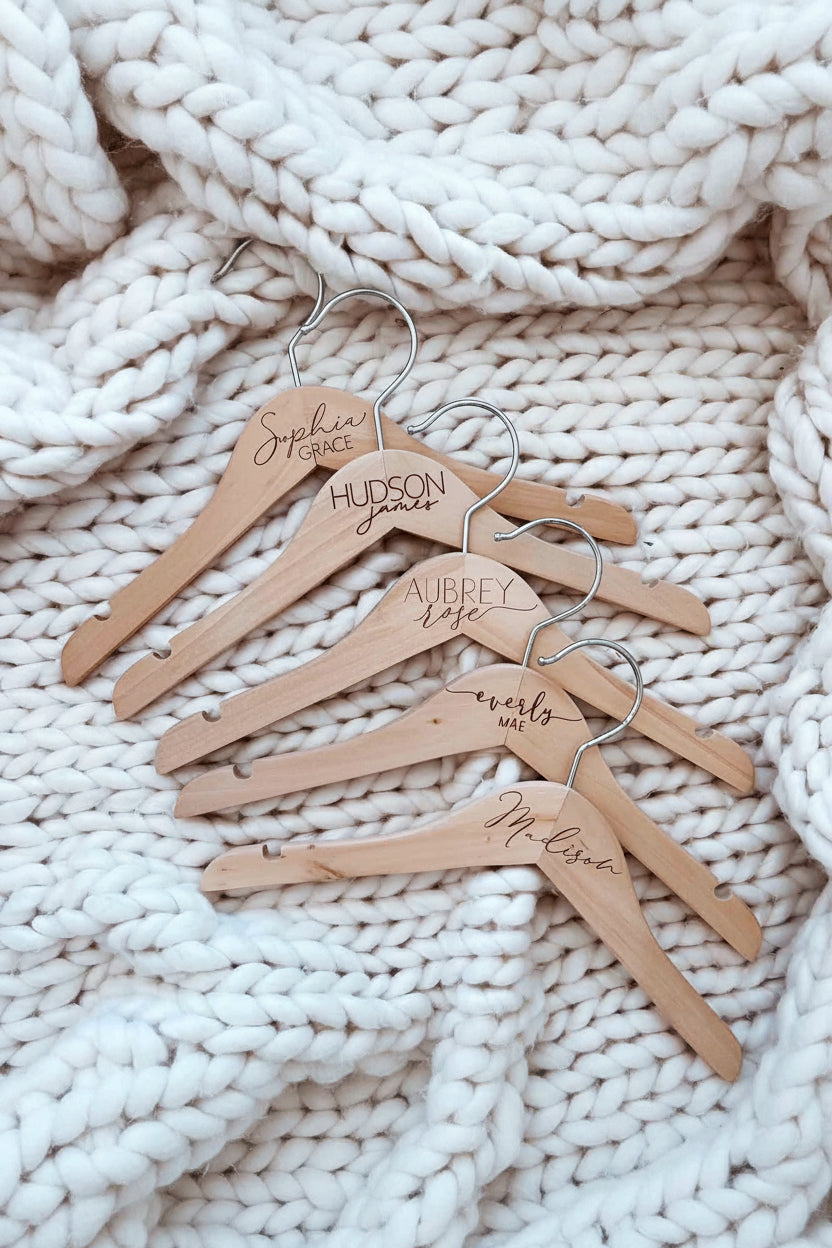 Personalized Baby Name Wood Hanger | Sweet Script