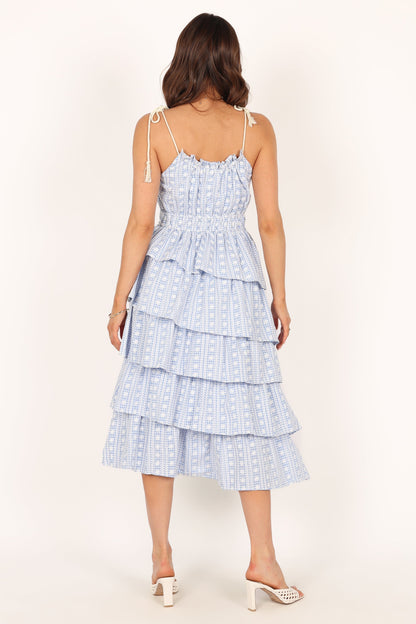 Cora Midi Dress - Blue