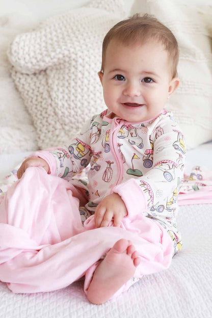 Country Club Cuties Convertible Zip Romper | Pink