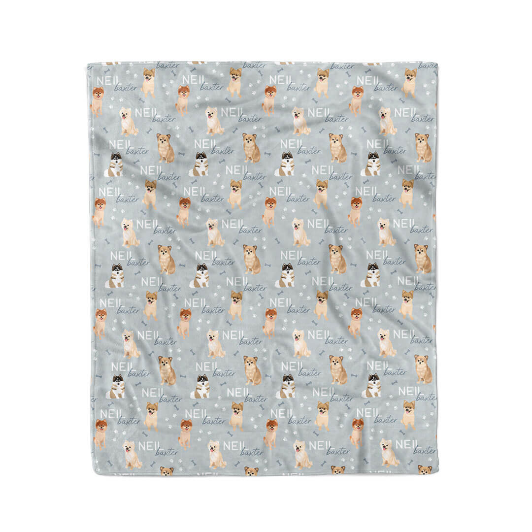 Personalized Kids Blanket | Pomeranian