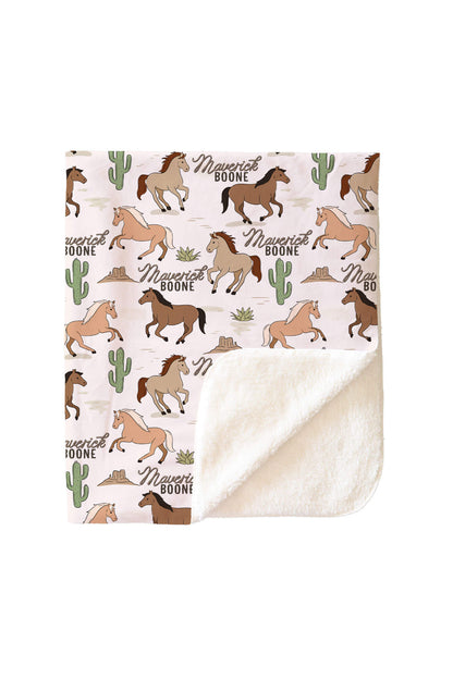 Personalized Kids Blanket | Pony Club Neutral