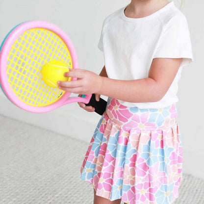 Kids CloudActive™ Athletic Pleated Skirt | Power Flowers