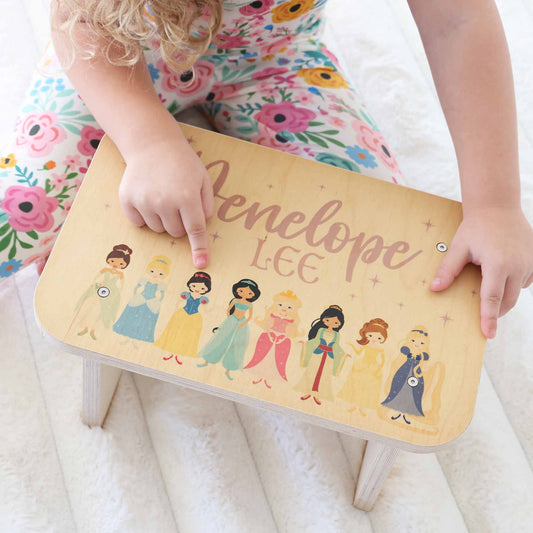 Kids Personalized Step Stool | Pretty Princess