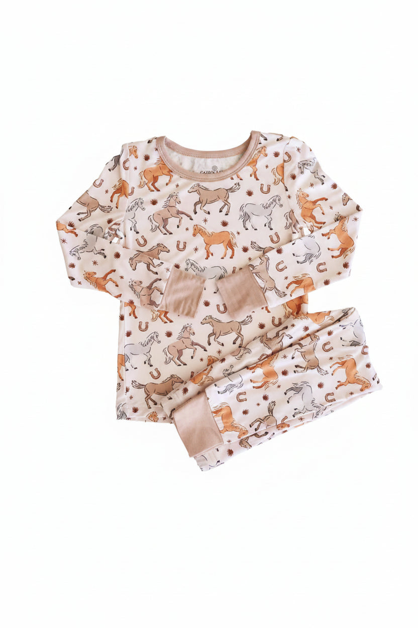 P's Ponies Two Piece Pajama Set