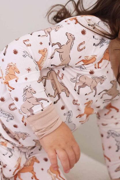 P's Ponies Two Piece Pajama Set