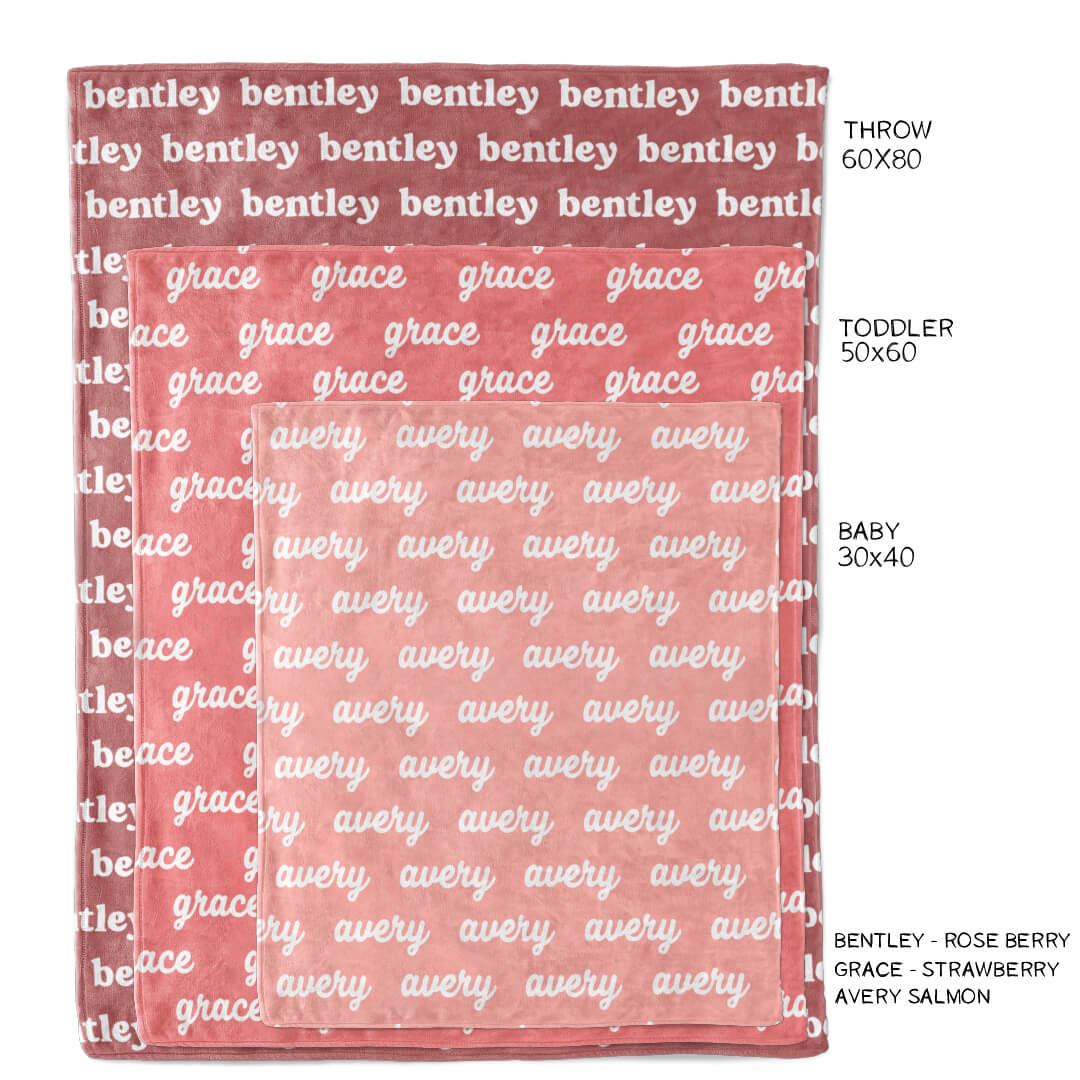 Personalized Color Blanket | Rose Berry