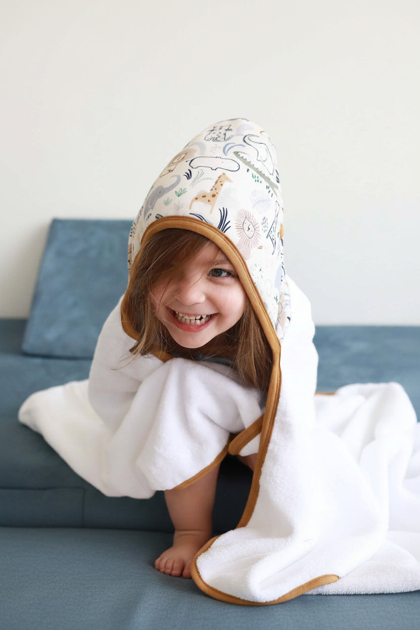 Embroidered Bamboo Hooded Towel | Into The Wild