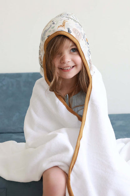 Kids Embroidered Bamboo Hooded Towels