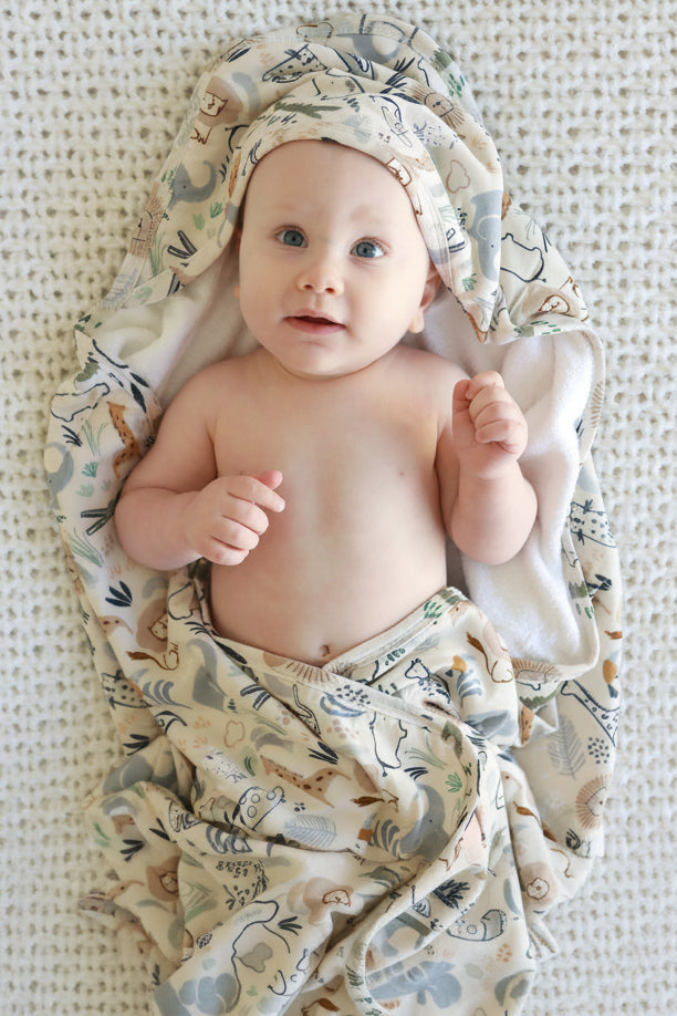 Baby Embroidered Bamboo Hooded Towels