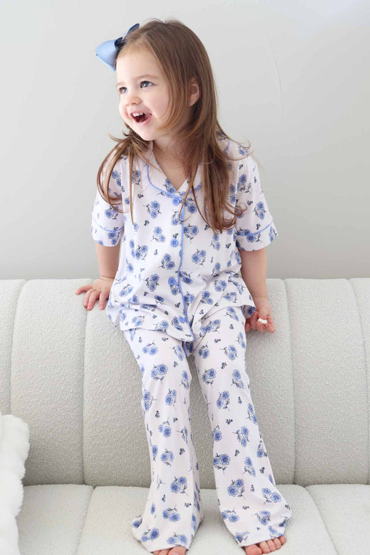 Girl's Two Piece Flare Lounge Set | Sapphire Garden