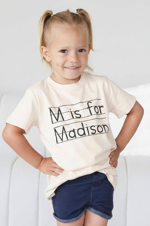 Personalized My Name is Kids Graphic Tee | Natural