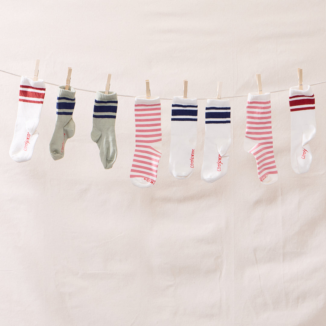 Scooter Tube Sock - White Red