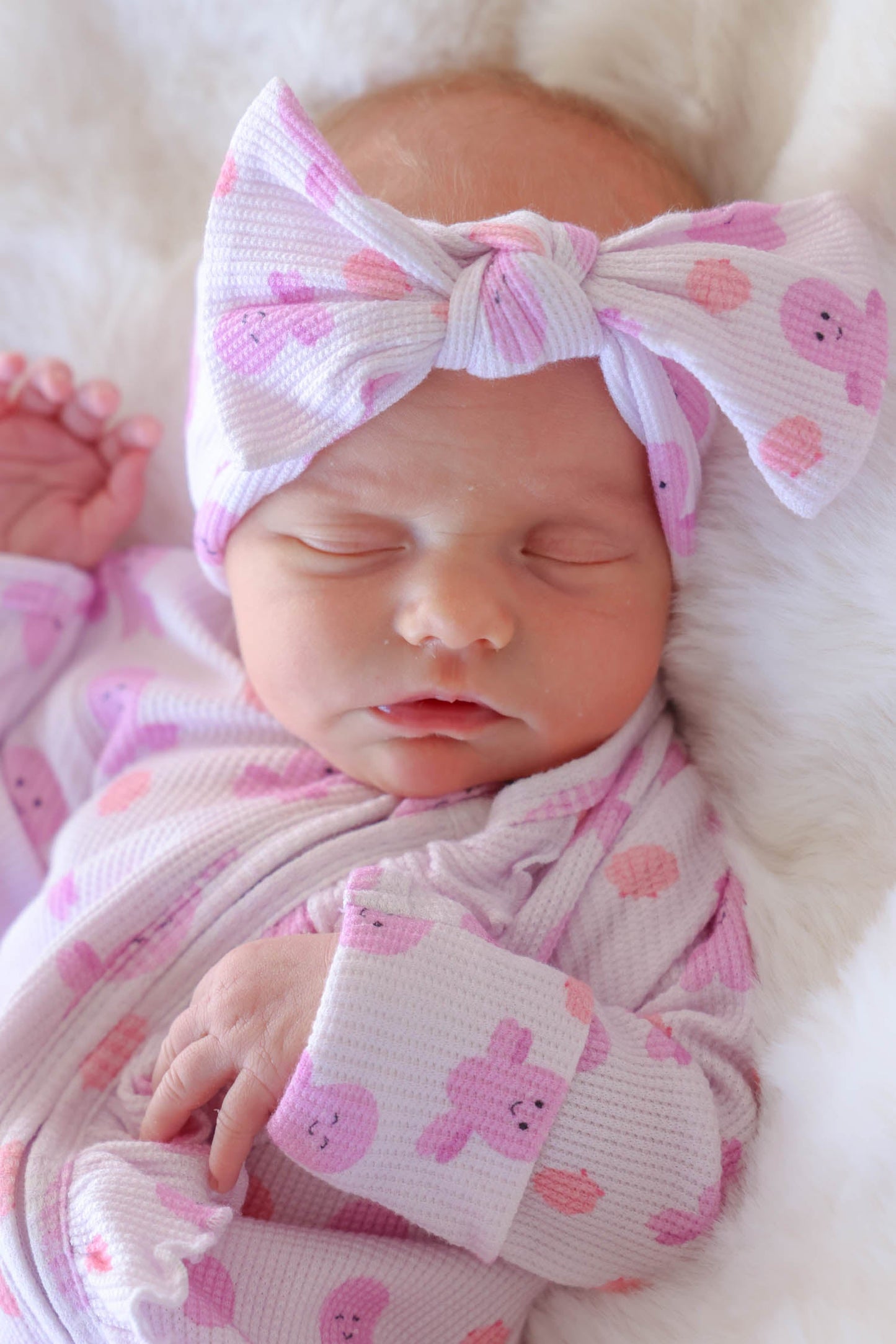 Bamboo Waffle Knit Large Bow Headwrap | Sea Snuggles