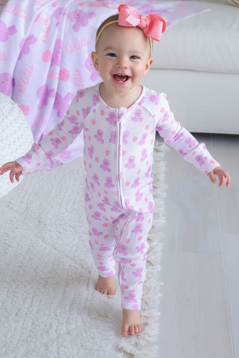 Bamboo Waffle Convertible Zip Romper | Sea Snuggles