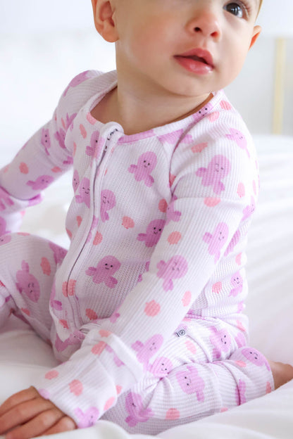 Bamboo Waffle Convertible Zip Romper | Sea Snuggles