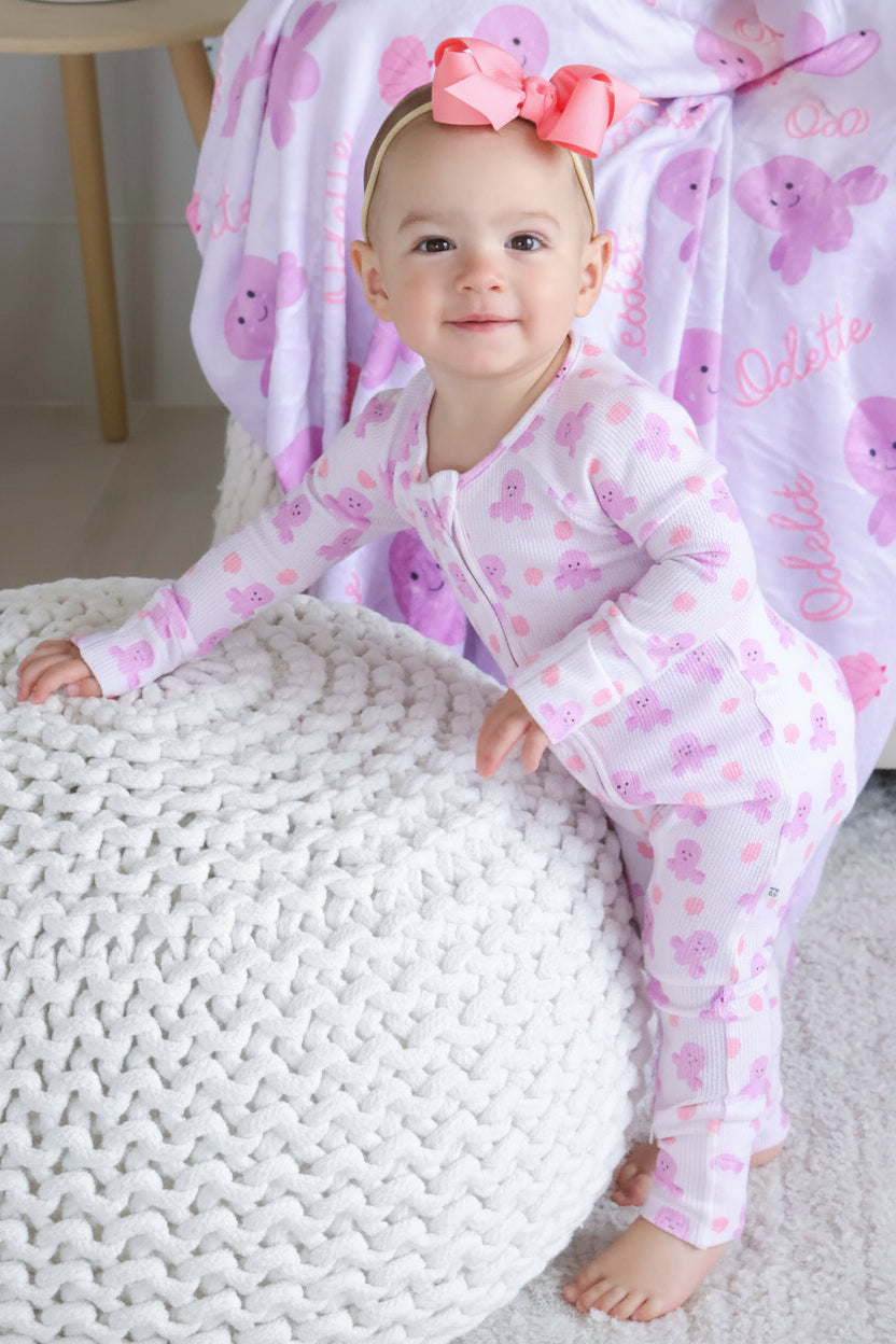 Bamboo Waffle Convertible Zip Romper | Sea Snuggles