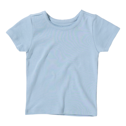 Short Sleeve Seesaw Rib T-Shirt - Light Blue