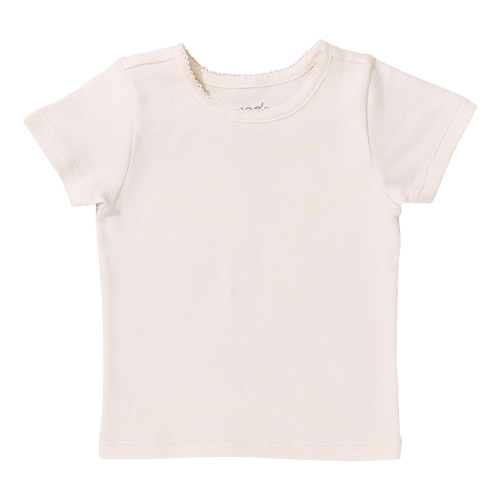 Short Sleeve Seesaw Rib T-Shirt - Cream