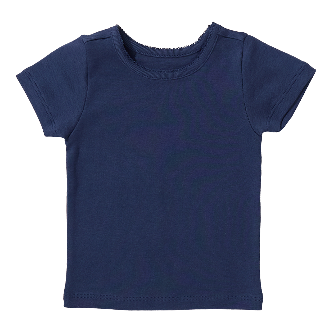 Short Sleeve Seesaw Rib T-Shirt - Navy
