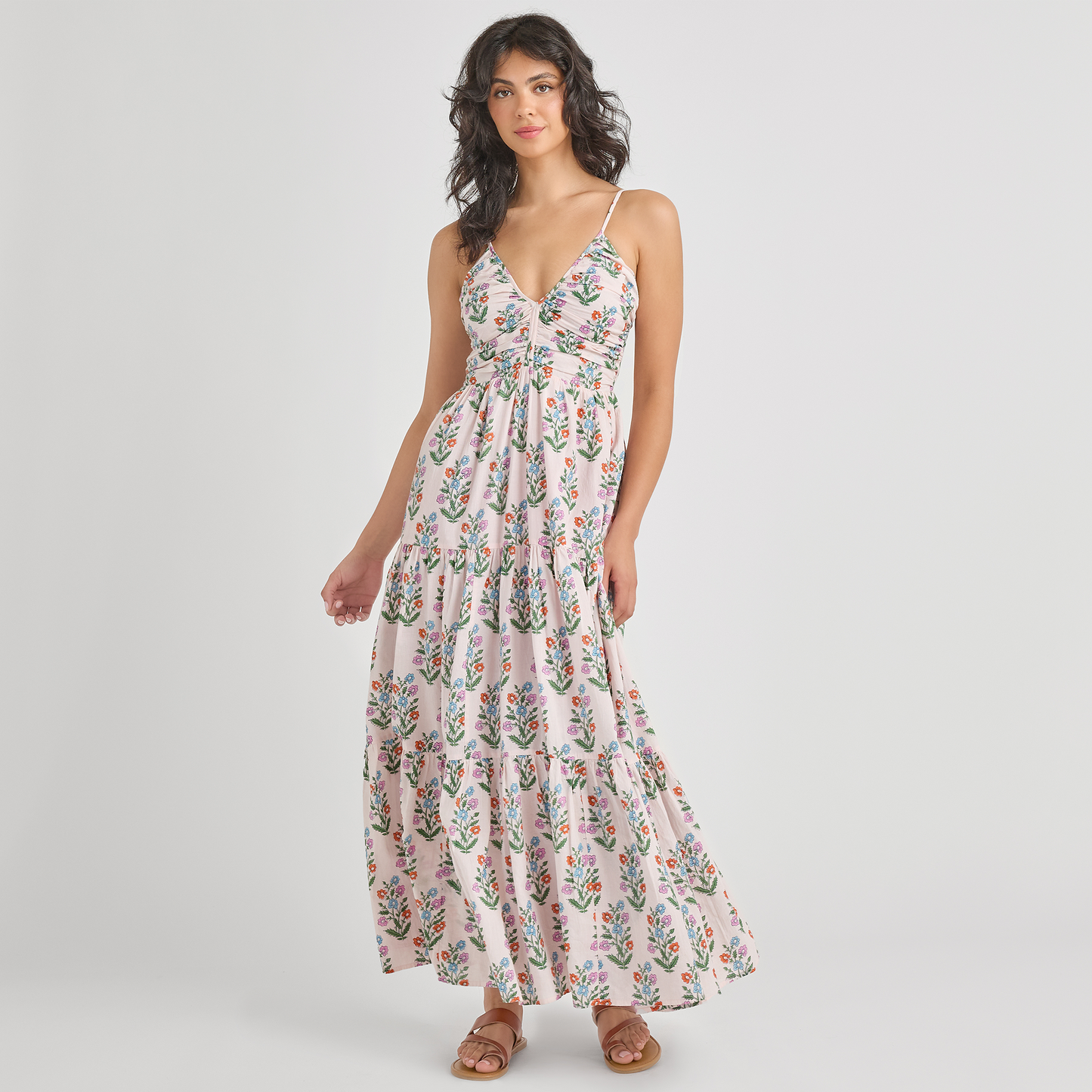 Womens Hope Dress - Pink Dewdrop Block Print