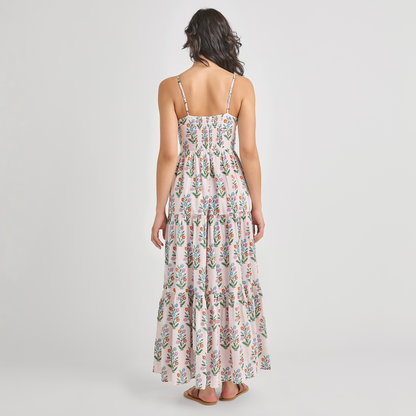 Womens Hope Dress - Pink Dewdrop Block Print