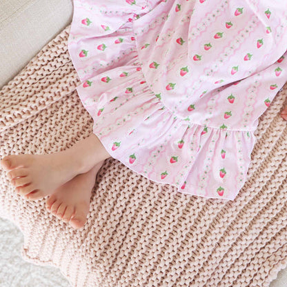 Girls' Full Length Ruffle Nightgown | Berry Sweet