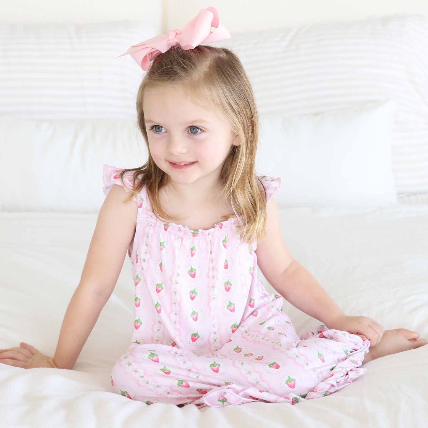 Girls' Full Length Ruffle Nightgown | Berry Sweet