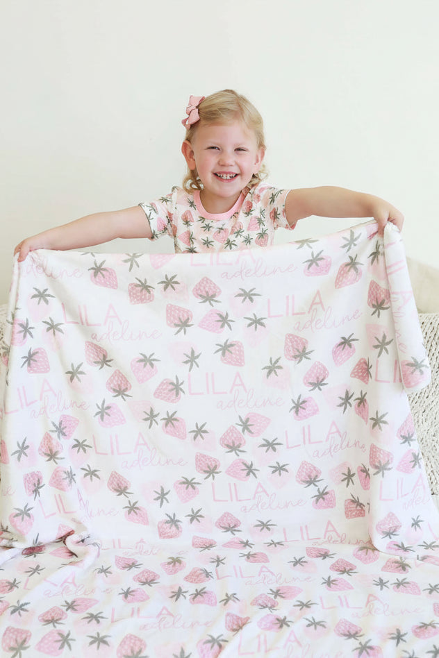 Berry Happy Personalized Kids Blanket