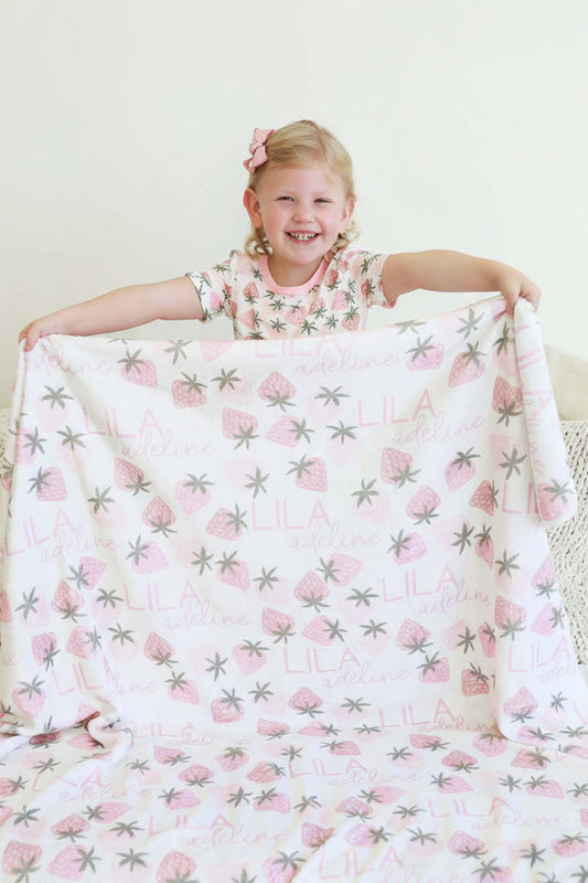 Berry Happy Personalized Kids Blanket